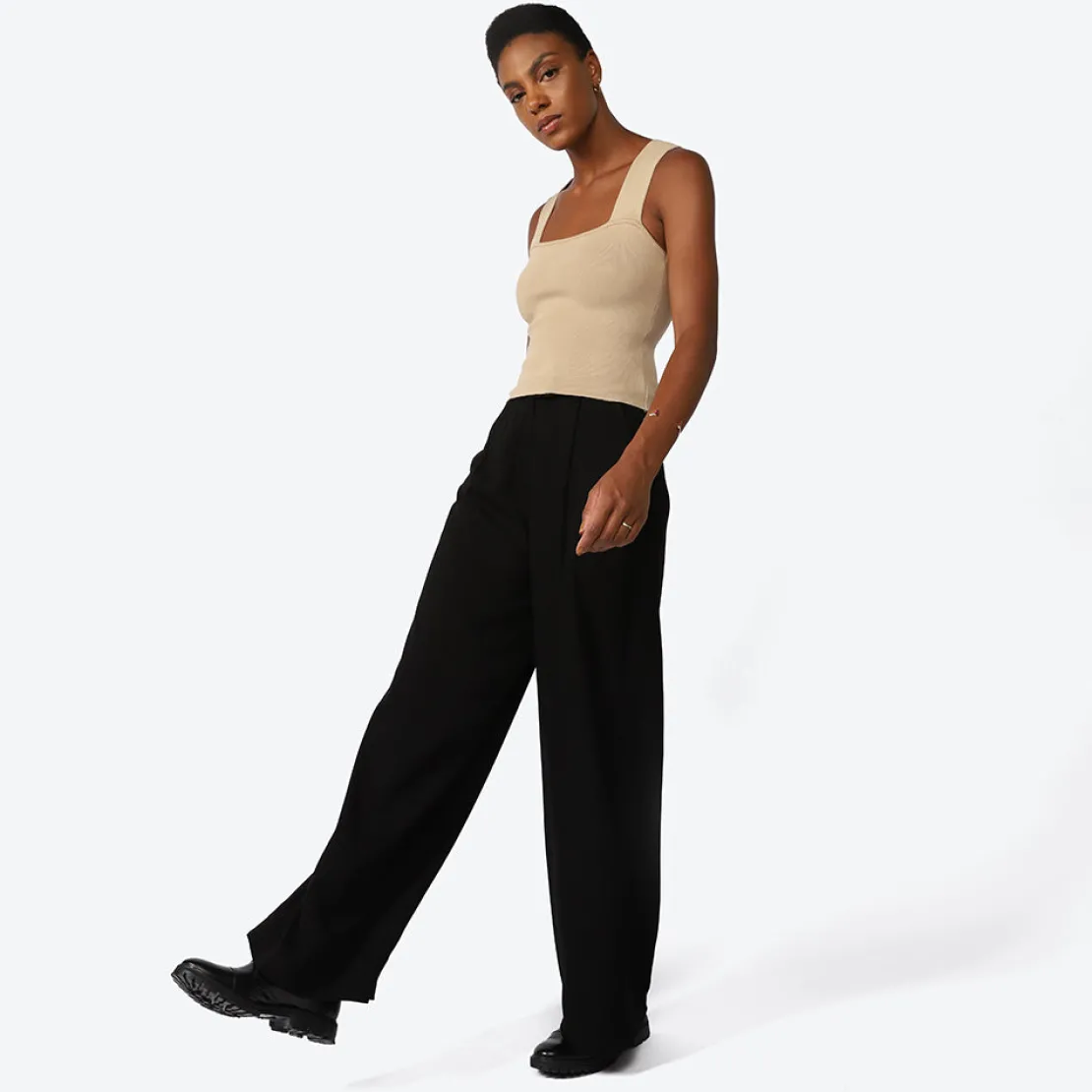 Tops | Tricot>Basico.com Top Tricot Viscose Feminino - Bege