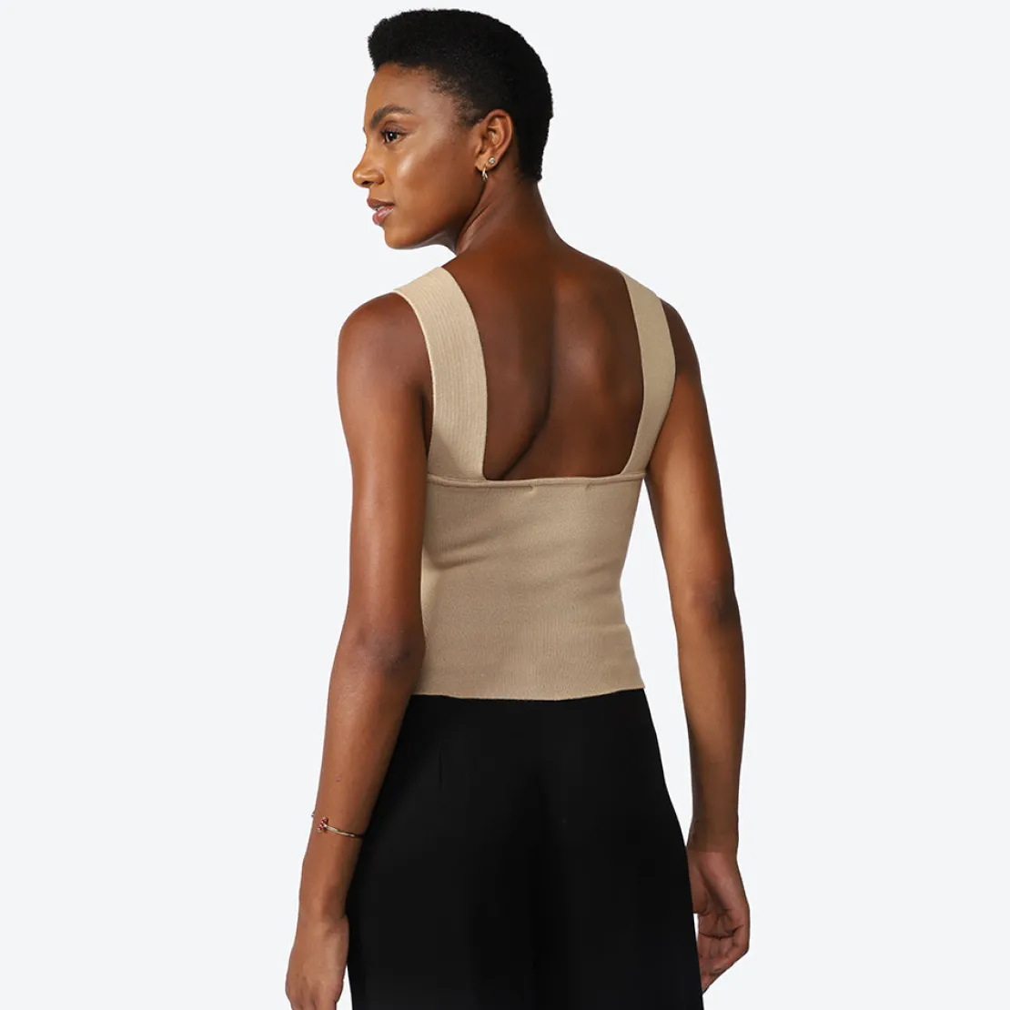 Tops | Tricot>Basico.com Top Tricot Viscose Feminino - Bege