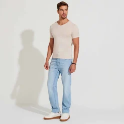 Camisetas>Basico.com Undershirt Micromodal Masculina - Bege Latté