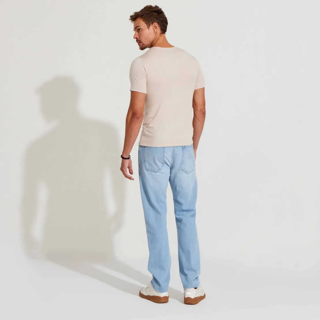 Camisetas>Basico.com Undershirt Micromodal Masculina - Bege Latté