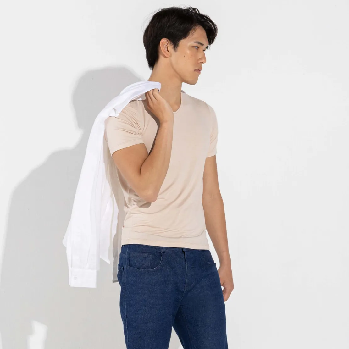 Camisetas | Camisetas>Basico.com Undershirt Micromodal Masculina - Bege Camel