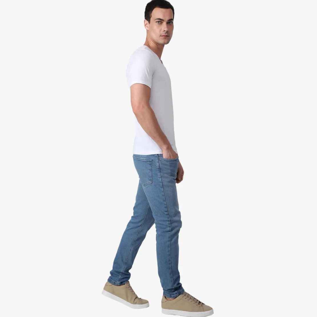 Camisetas>Basico.com Undershirt Micromodal Masculina - Branco