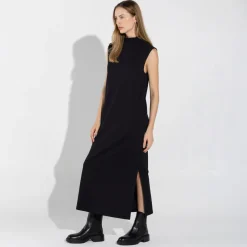 Vestidos | Vestidos>Basico.com Vestido Cotton Select Regata Gola Alta - Preto