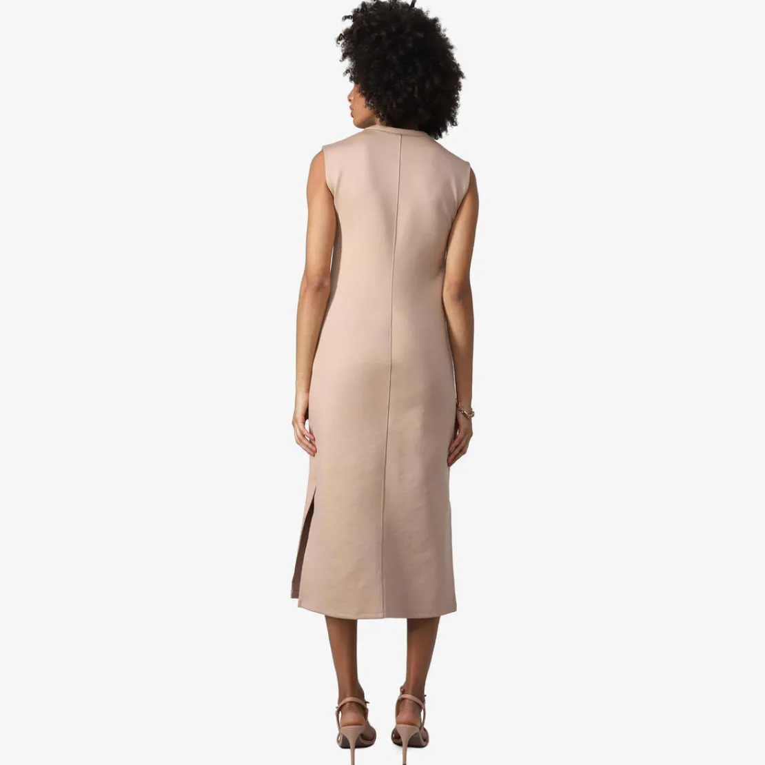 Vestidos>Basico.com Vestido Midi Dense Modal - Bege Camel