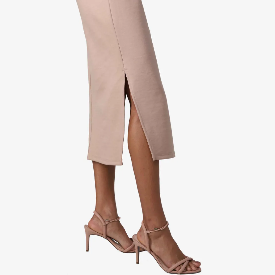 Vestidos>Basico.com Vestido Midi Dense Modal - Bege Camel